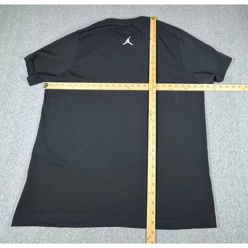 Jordan Dri Fit T-Shirt Mens 2XL XXL Black‎ Graphic Champion 100% Cotton